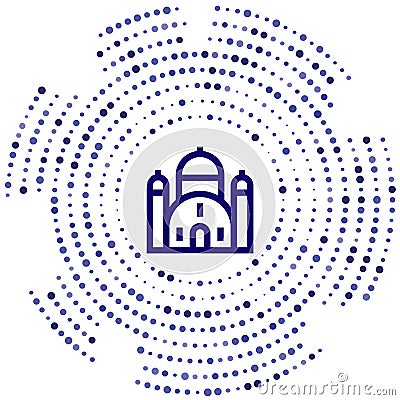 synagogue vector icon. synagogue editable stroke. synagogue linear symbol for use on web and mobile apps, logo, print media. Thin Vector Illustration
