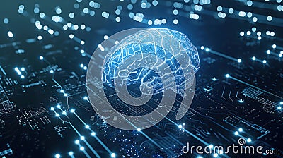 Synaptic Symphony: Harmonizing AI, Language Models, and Deep Learning Stock Photo