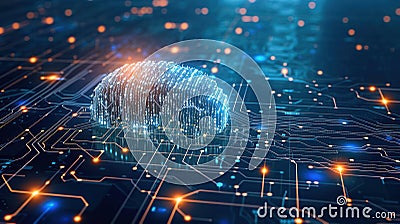 Synaptic Symphony: Harmonizing AI, Language Models, and Deep Learning Stock Photo