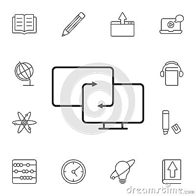 Synchronisation icon. Simple element illustration. Synchronisation symbol design from Ecology collection set. Can be used for web Cartoon Illustration
