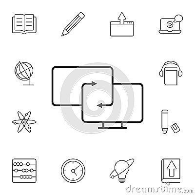 Synchronisation icon. Simple element illustration. Synchronisation symbol design from Ecology collection set. Can be used for web Cartoon Illustration