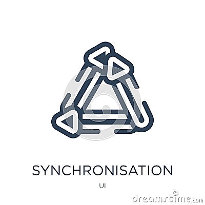 synchronisation icon in trendy design style. synchronisation icon isolated on white background. synchronisation vector icon simple Vector Illustration