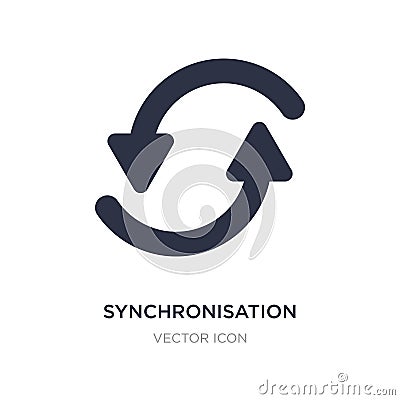 synchronisation icon on white background. Simple element illustration from UI concept Vector Illustration