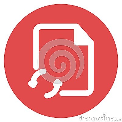 Synchronise file Isolated Vector icon which can easily modify or edit Vector Illustration