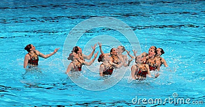 Synchronised Swimming Editorial Stock Photo