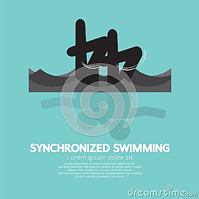 Synchronized Swimming Graphic Symbol Vector Illustration