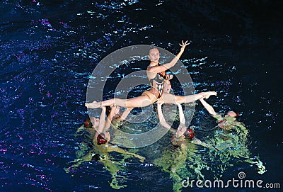 Synchronous swiming Editorial Stock Photo