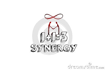 Synergy concept. Vector hand drawn Vector Illustration