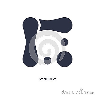 synergy icon on white background. Simple element illustration from geometry concept Vector Illustration