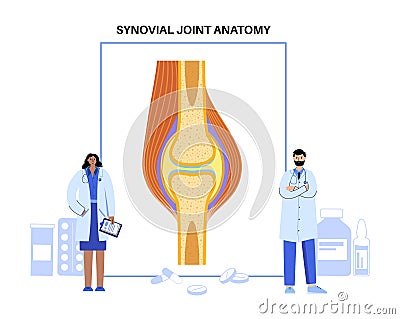 Synovial joint poster Vector Illustration