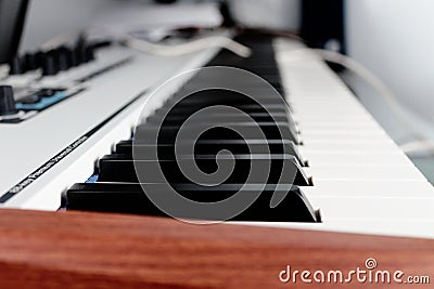 Synth keyboard Stock Photo