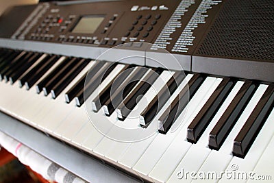 Synth keys of a musical instrument Editorial Stock Photo