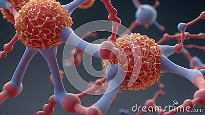 Synthesis of elastin, 3d rendering visualization Stock Photo