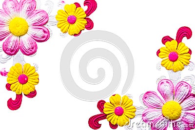 Synthesis flower frame Stock Photo