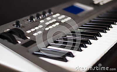 Synthesizer Keyboard Stock Photo