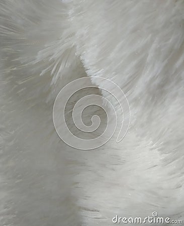 Synthetic hair texture white decor Stock Photo