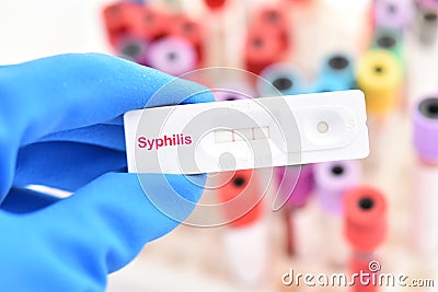 Syphilis positive test result Stock Photo