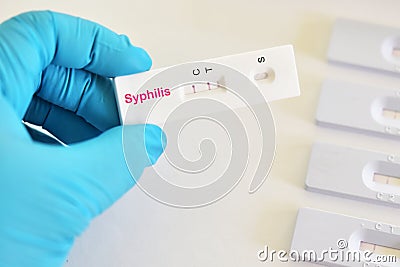 Syphilis positive test result Stock Photo