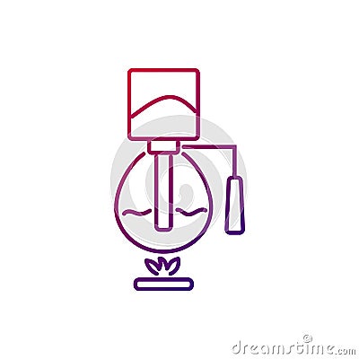 Syphon coffee maker outline icon. Siphon for preparing drink. Isolated vector stock illustration Vector Illustration