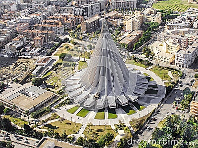 Syracuse Sicily, aerial view of Sanctuary of the Mary Stock Photo