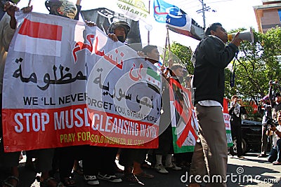 Syria demonstration Editorial Stock Photo