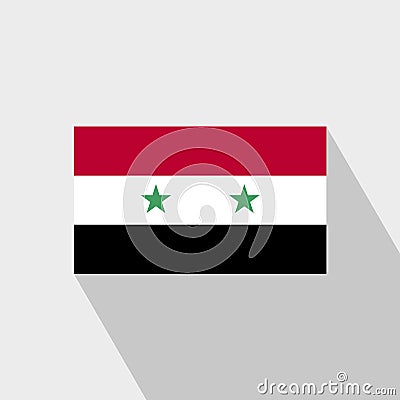 Syria flag Long Shadow design vector Vector Illustration