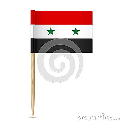 Syria flag toothpick Vector Illustration
