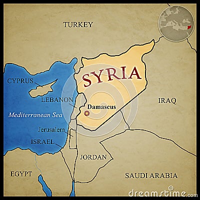 Syria Map Stock Photo