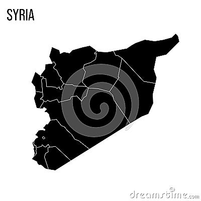 Syria political map of administrative divisions Stock Photo
