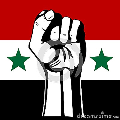 The Syrian flag. Vector Illustration