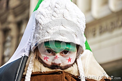 Syrians Protesting Editorial Stock Photo