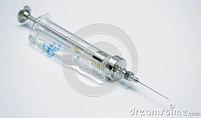 Syringe and ampulla Stock Photo