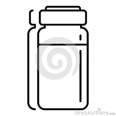 Syringe bottle icon, outline style Vector Illustration