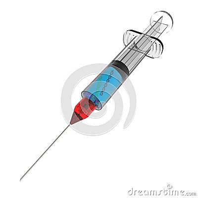 Syringe with DNA Stock Photo