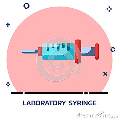 Syringe flat style Vector Illustration