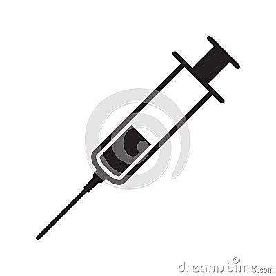 Syringe icon, hypodermic icon Cartoon Illustration