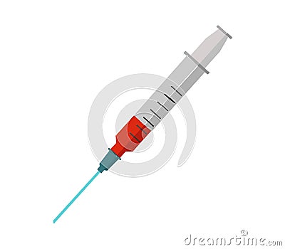 Syringe icon illustrated in vector on white background Stock Photo