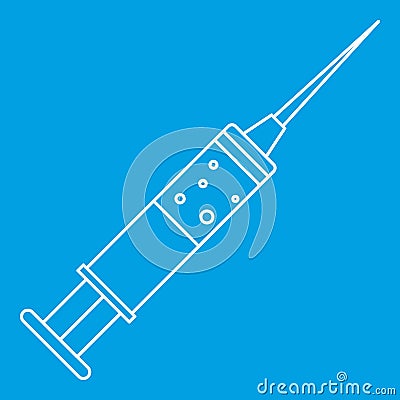 Syringe icon, outline style Vector Illustration