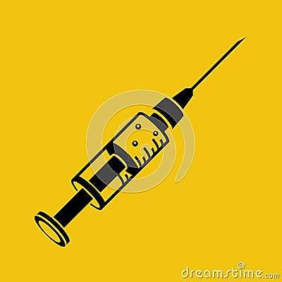 Syringe icon. Symbol vaccination or injection vector Vector Illustration