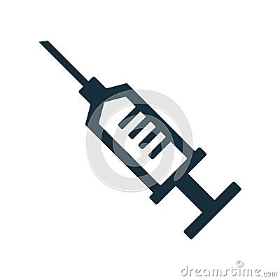 Syringe icon on white background Stock Photo