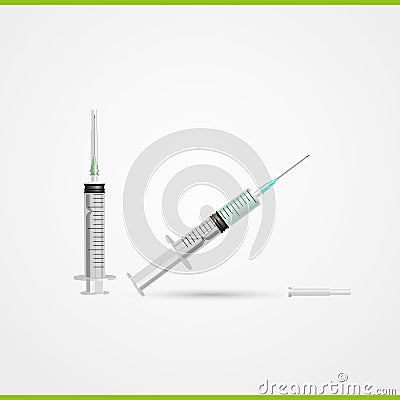 Syringe injection icon logo Vector Illustration