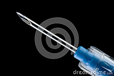Syringe needle close-up Stock Photo
