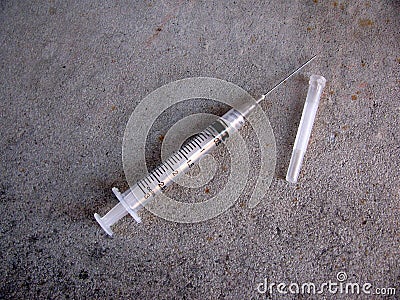 Syringe and needle Stock Photo