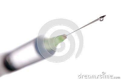 syringe needle vaccination or flu shot Stock Photo