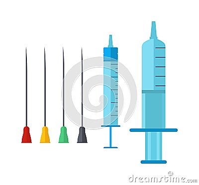 Syringe needle vector illustration. Vector Illustration