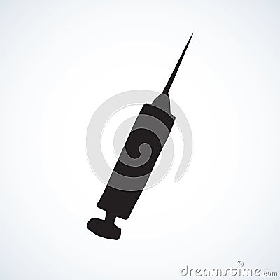 Syringe. Vector drawing Vector Illustration