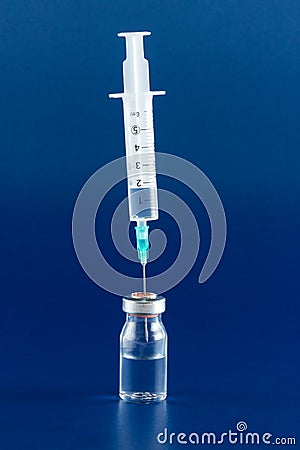 Syringe and vial Stock Photo