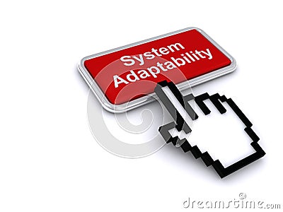 System adaptability button on white Stock Photo