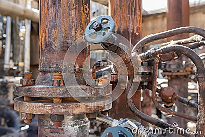 System for adding inhibitors and special additives to the process pipeline Stock Photo