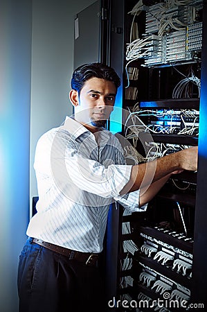 IT system administrator Stock Photo